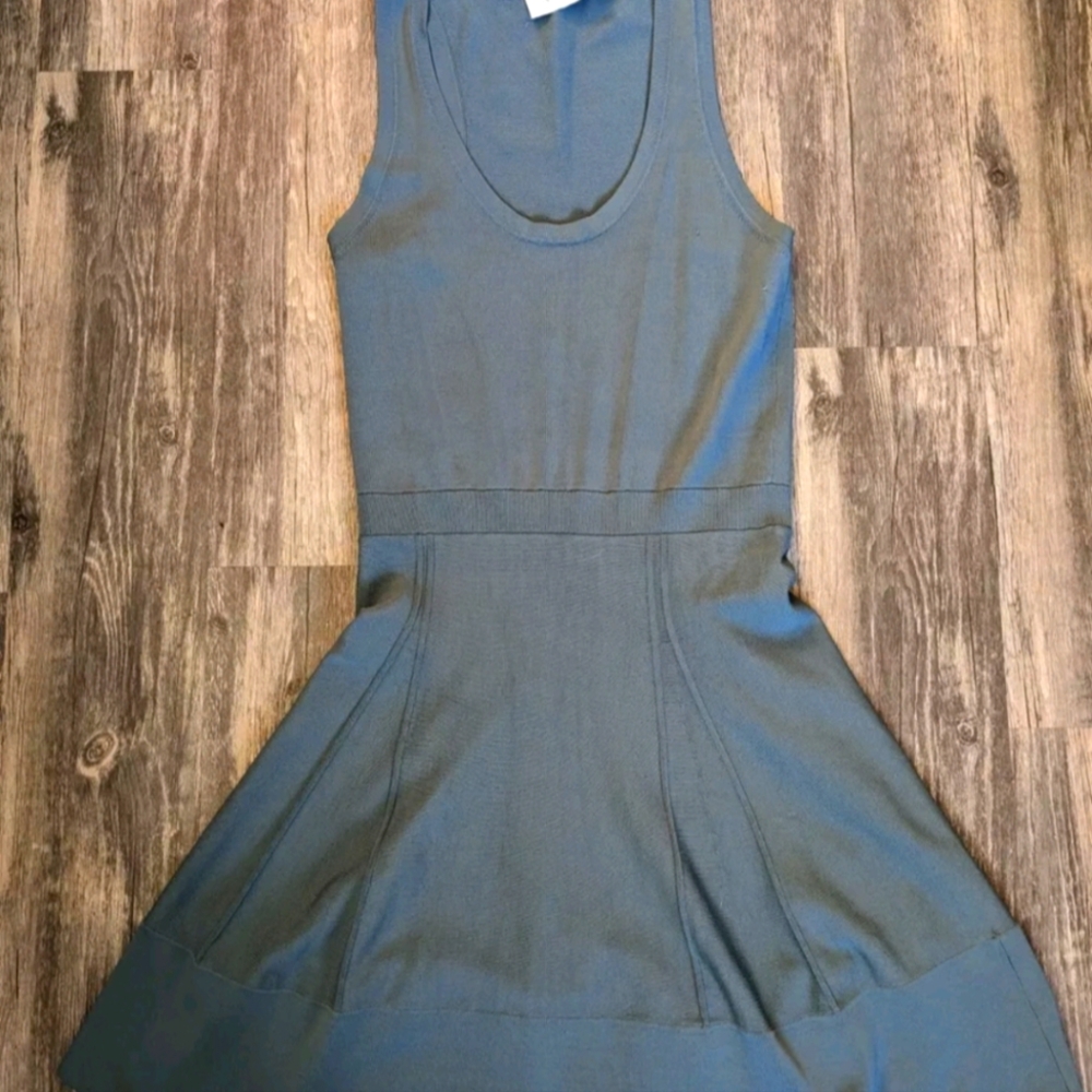 A.L.C. Stafford Fit Flare Bandage Tank Green Dress Sz Medium Workout Tennis